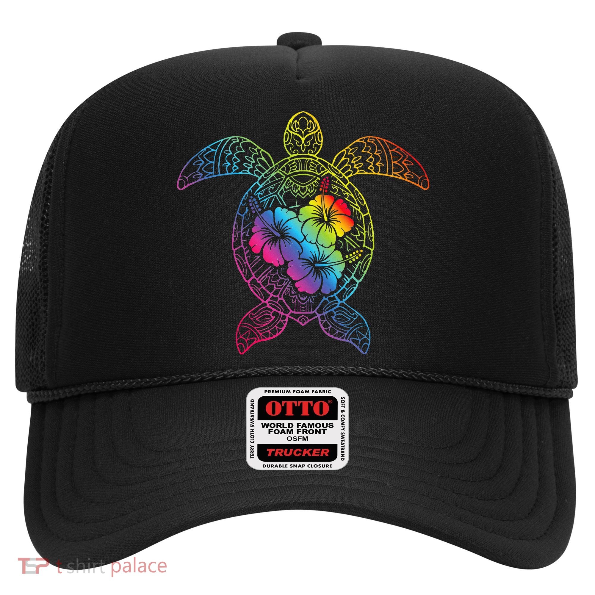 Hawaiian Sea Turtle Tropical Hibiscus Ocean Animal Hawaii Hat