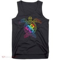 Hawaiian Sea Turtle Tropical Hibiscus Ocean Animal Hawaii Tank Top thumb 0