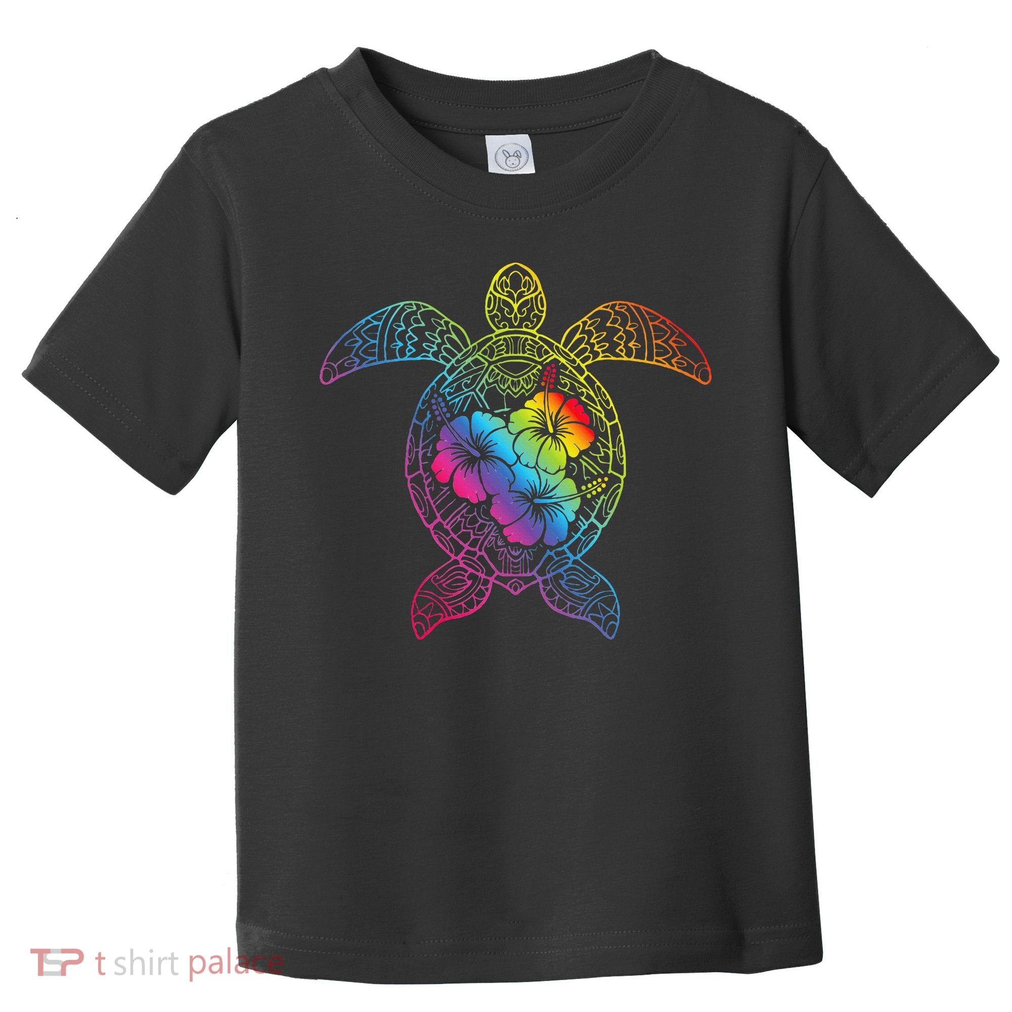 Hawaiian Sea Turtle Tropical Hibiscus Ocean Animal Hawaii Toddler T-Shirt