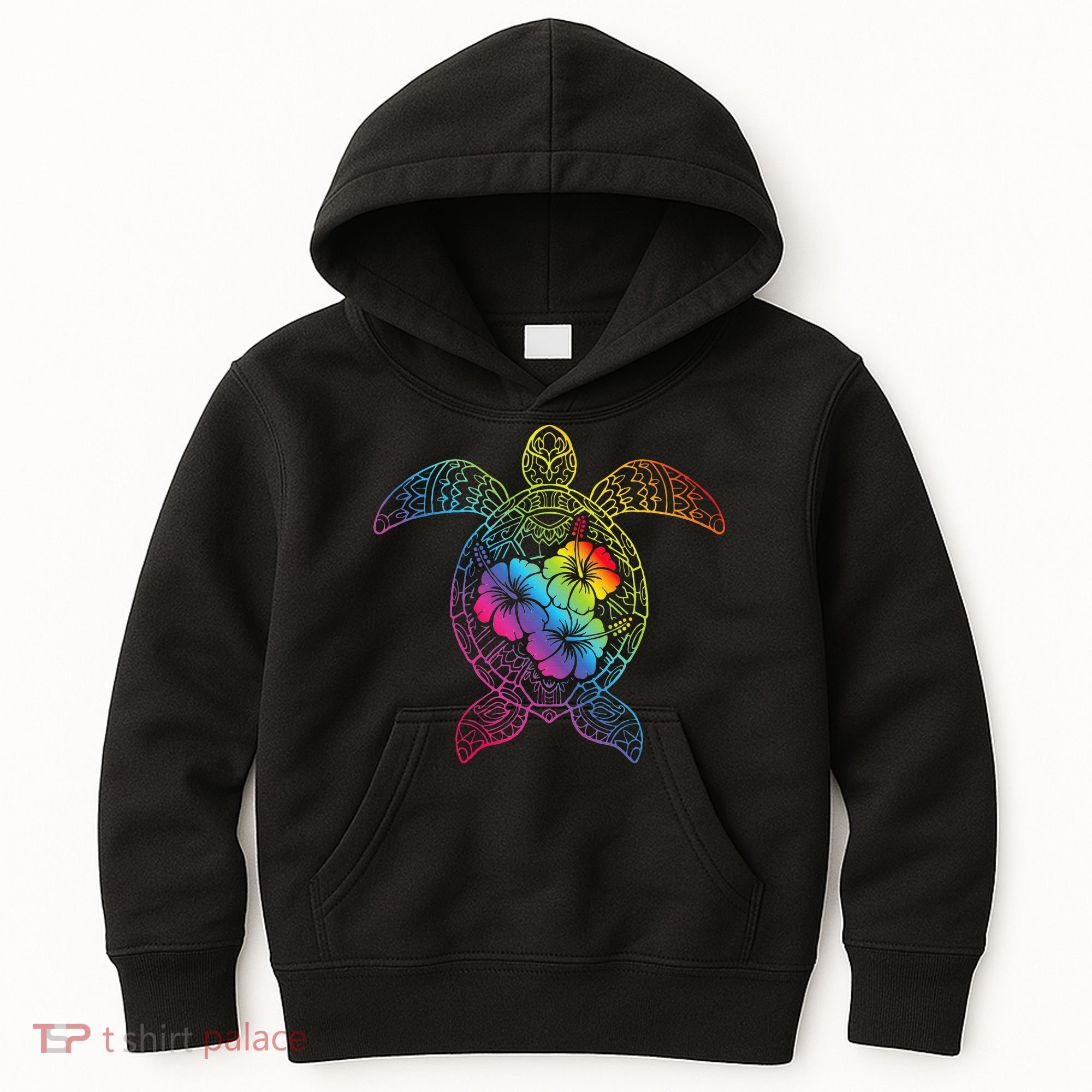 Hawaiian Sea Turtle Tropical Hibiscus Ocean Animal Hawaii Kids Hoodie