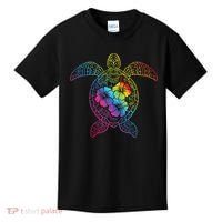 Hawaiian Sea Turtle Tropical Hibiscus Ocean Animal Hawaii Kids T-Shirt thumb 0