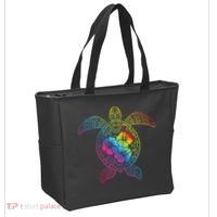 Hawaiian Sea Turtle Tropical Hibiscus Ocean Animal Hawaii Tote Bag thumb 2