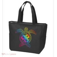 Hawaiian Sea Turtle Tropical Hibiscus Ocean Animal Hawaii Tote Bag thumb 3