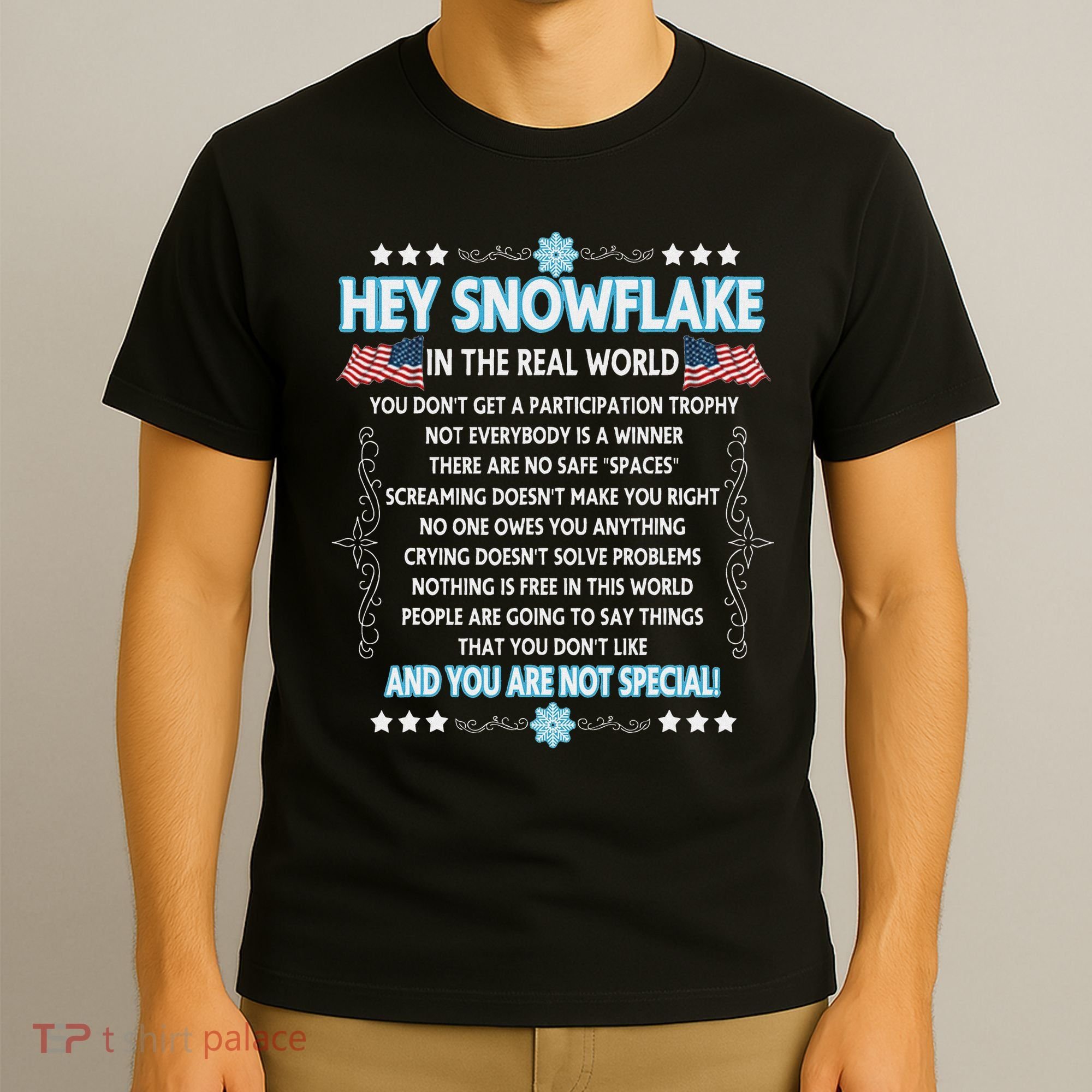 Hey Snowflake The Real World Funny Veteran Gift T-Shirt