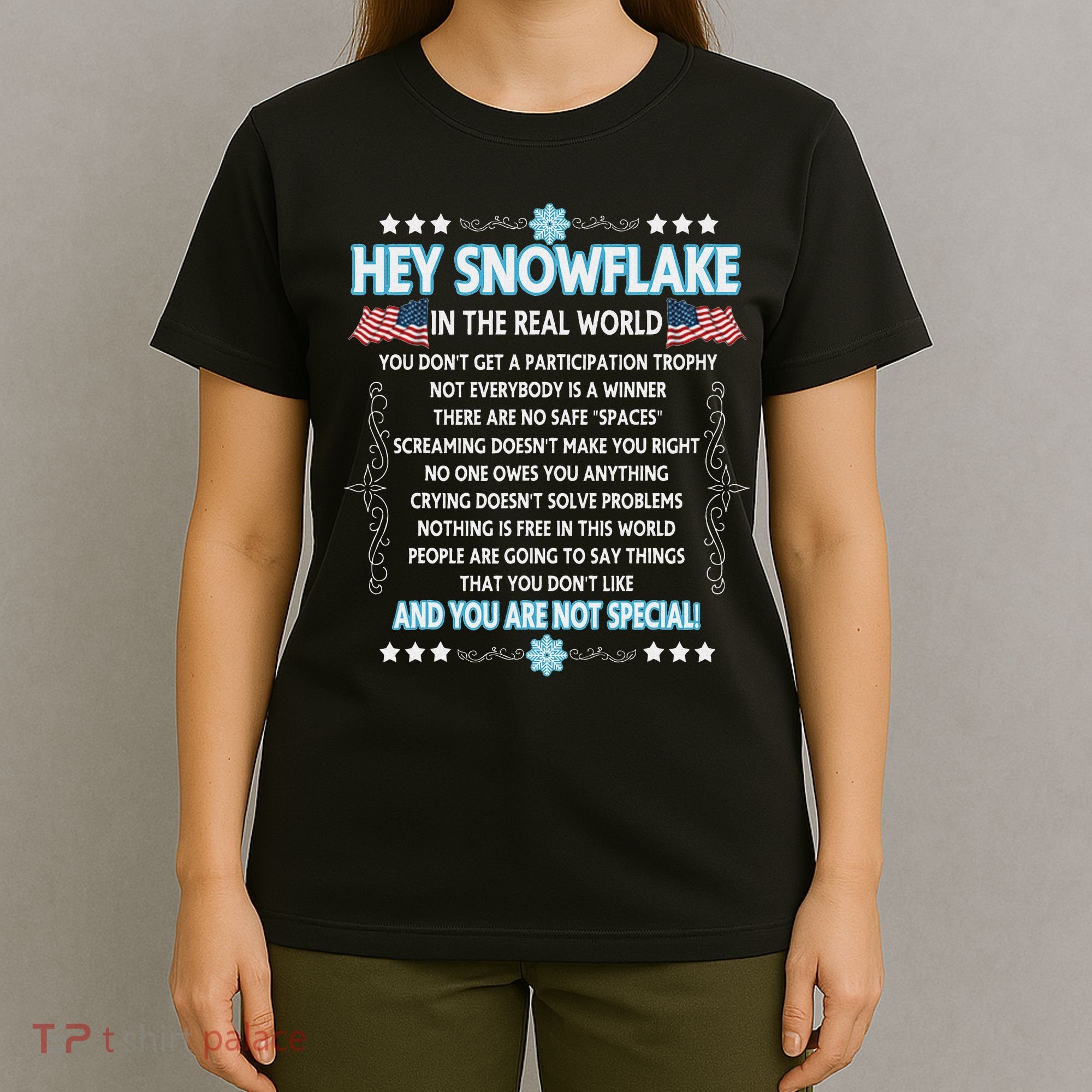 Hey Snowflake The Real World Funny Veteran Gift T-Shirt