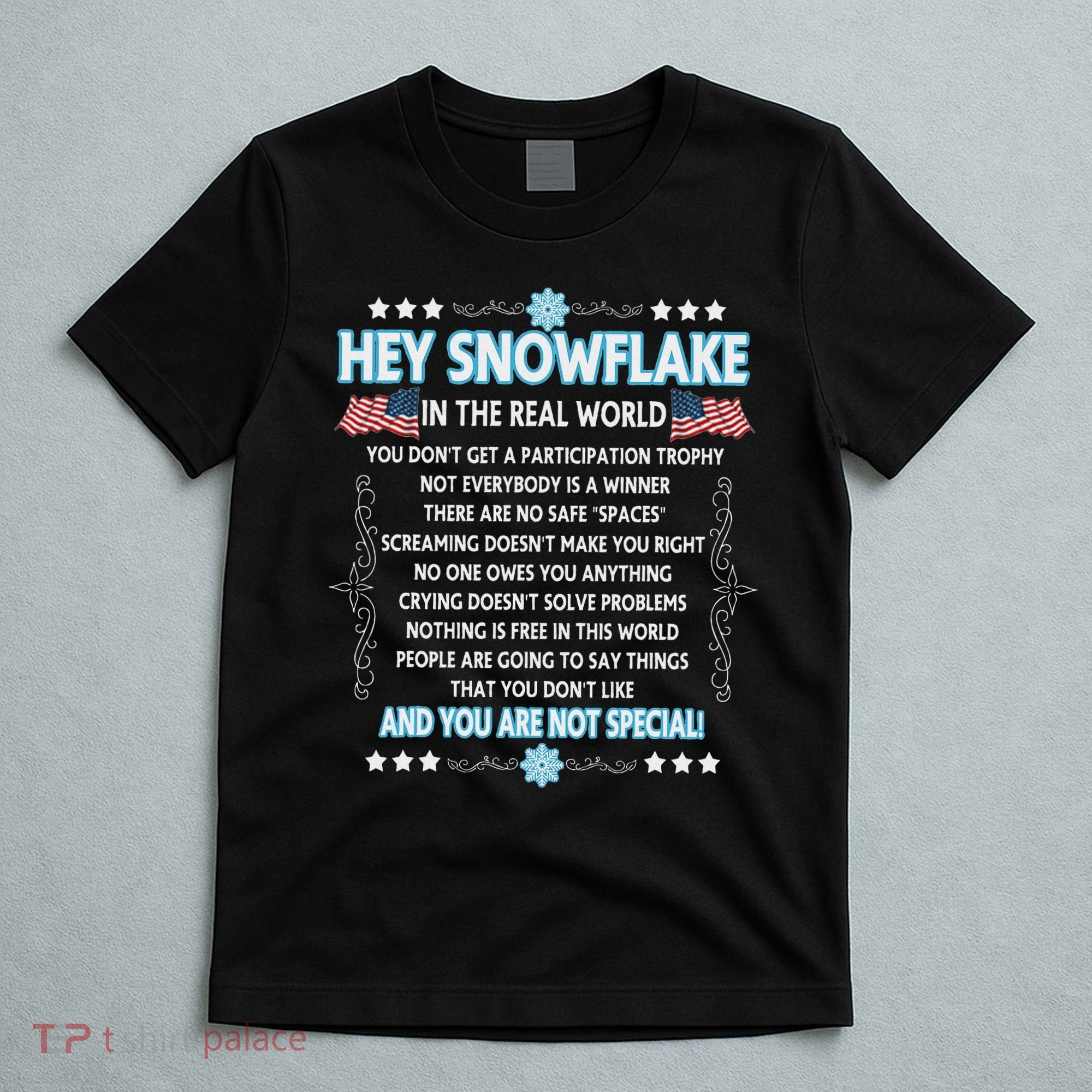 Hey Snowflake The Real World Funny Veteran Gift T-Shirt