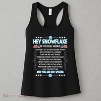 Hey Snowflake The Real World Funny Veteran Gift Women's Tank Top thumb 3