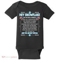 Hey Snowflake The Real World Funny Veteran Gift Baby Bodysuit thumb 0