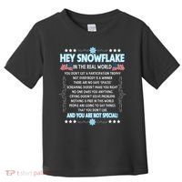 Hey Snowflake The Real World Funny Veteran Gift Toddler T-Shirt thumb 0