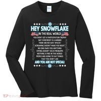 Hey Snowflake The Real World Funny Veteran Gift Women's Long Sleeve Shirt thumb 0