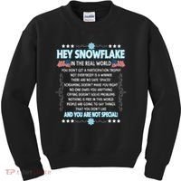 Hey Snowflake The Real World Funny Veteran Gift Kids Sweatshirt thumb 0
