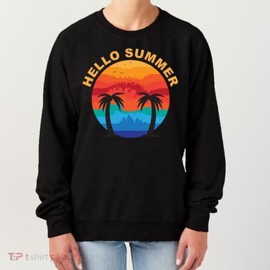 Hello Summer Tropical Sunset Beach Women's Sweatshirt