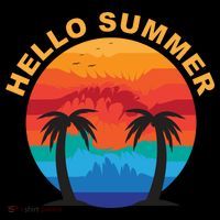 Hello Summer Tropical Sunset Beach Backpack thumb 2