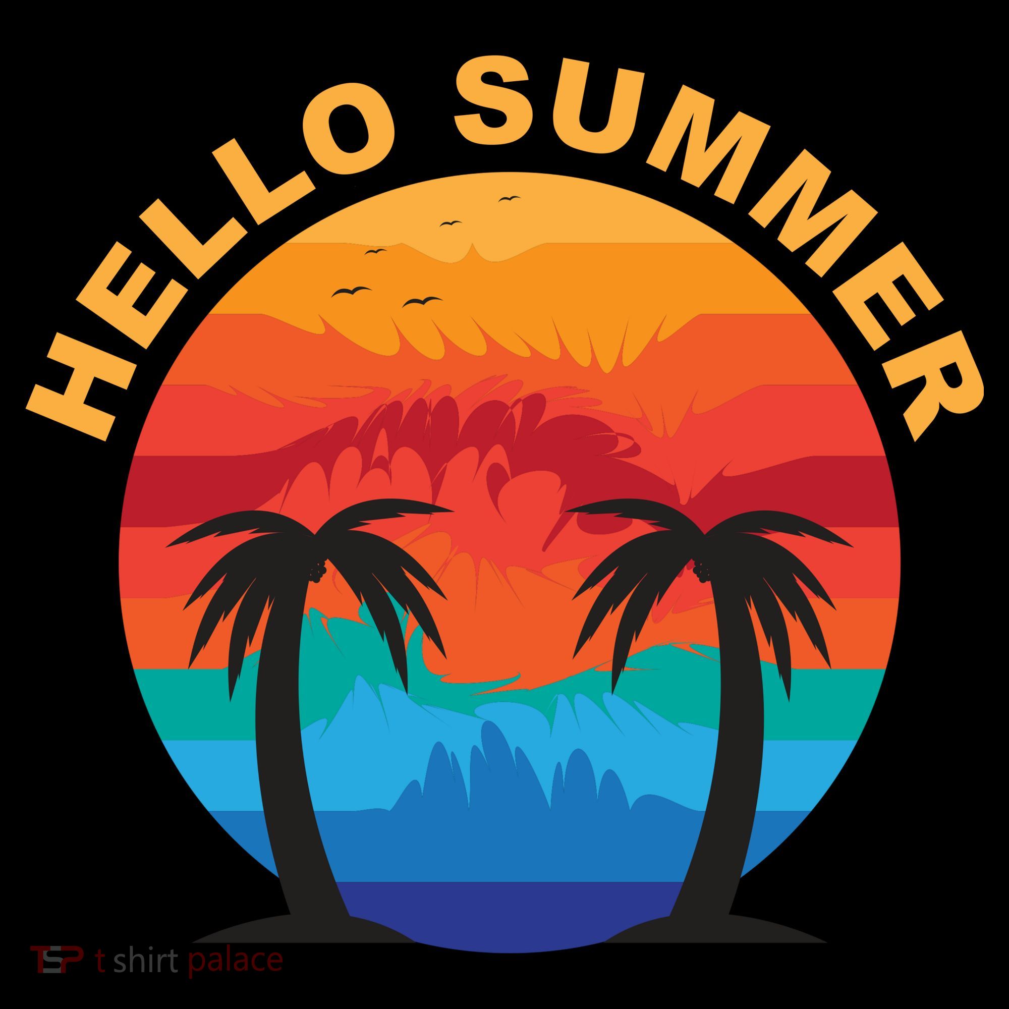 Hello Summer Tropical Sunset Beach Backpack