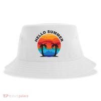 Hello Summer Tropical Sunset Beach Sustainable Bucket Hat thumb 0