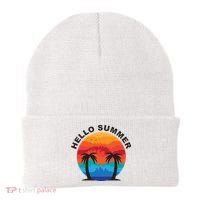 Hello Summer Tropical Sunset Beach Beanie thumb 0