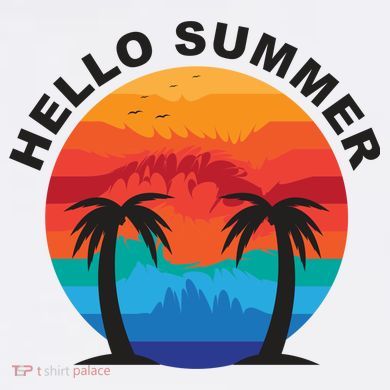 Hello Summer Tropical Sunset Beach Toddler Sweatshirt