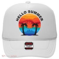 Hello Summer Tropical Sunset Beach Hat thumb 0