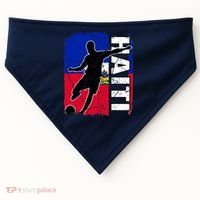 Haitian Soccer Team Haiti Flag Jersey Fans USA-Made Doggie Bandana thumb 0