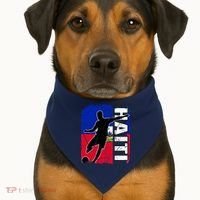 Haitian Soccer Team Haiti Flag Jersey Fans USA-Made Doggie Bandana thumb 1