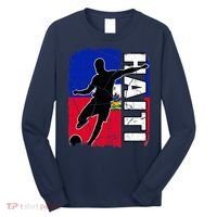Haitian Soccer Team Haiti Flag Jersey Fans Long Sleeve Shirt thumb 0