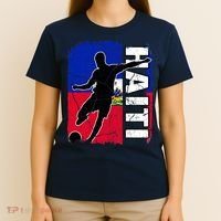 Haitian Soccer Team Haiti Flag Jersey Fans T-Shirt thumb 4