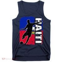 Haitian Soccer Team Haiti Flag Jersey Fans Tank Top thumb 0