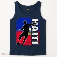Haitian Soccer Team Haiti Flag Jersey Fans Tank Top thumb 2