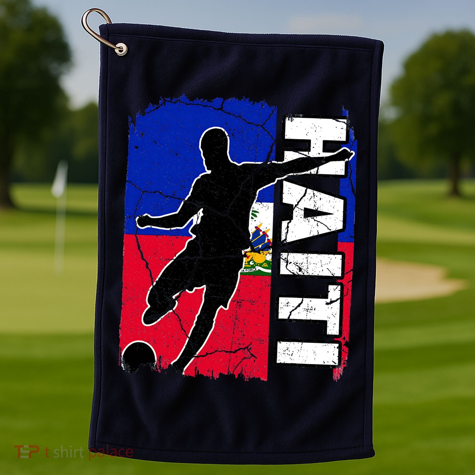 Haitian Soccer Team Haiti Flag Jersey Fans Golf Towel