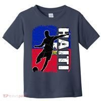Haitian Soccer Team Haiti Flag Jersey Fans Toddler T-Shirt thumb 0