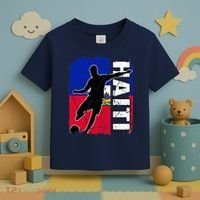 Haitian Soccer Team Haiti Flag Jersey Fans Toddler T-Shirt thumb 3