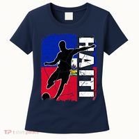 Haitian Soccer Team Haiti Flag Jersey Fans Women's T-Shirt thumb 0