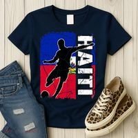 Haitian Soccer Team Haiti Flag Jersey Fans Women's T-Shirt thumb 3