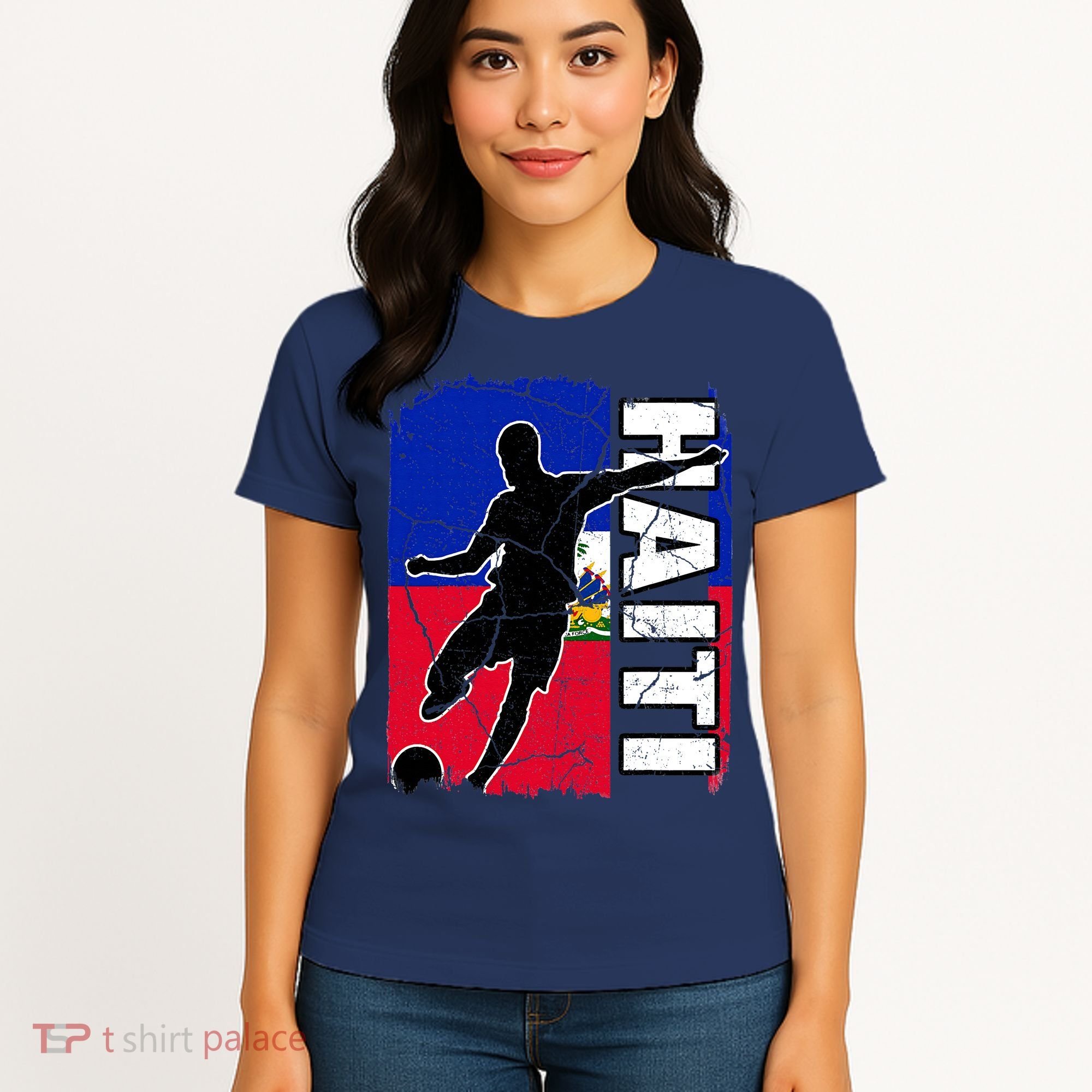 Haitian Soccer Team Haiti Flag Jersey Fans Women's T-Shirt