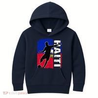 Haitian Soccer Team Haiti Flag Jersey Fans Kids Hoodie thumb 0