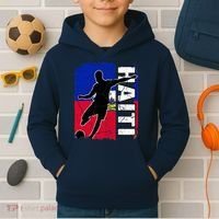 Haitian Soccer Team Haiti Flag Jersey Fans Kids Hoodie thumb 2