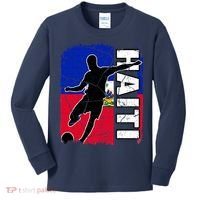 Haitian Soccer Team Haiti Flag Jersey Fans Kids Long Sleeve Shirt thumb 0