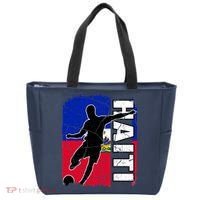 Haitian Soccer Team Haiti Flag Jersey Fans Tote Bag thumb 0