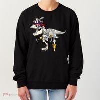 Halloween Skeleton TRex Dinosaur Pirate Trick Or Treat Women's Sweatshirt thumb 0