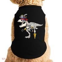 Halloween Skeleton TRex Dinosaur Pirate Trick Or Treat Doggie Tank thumb 0