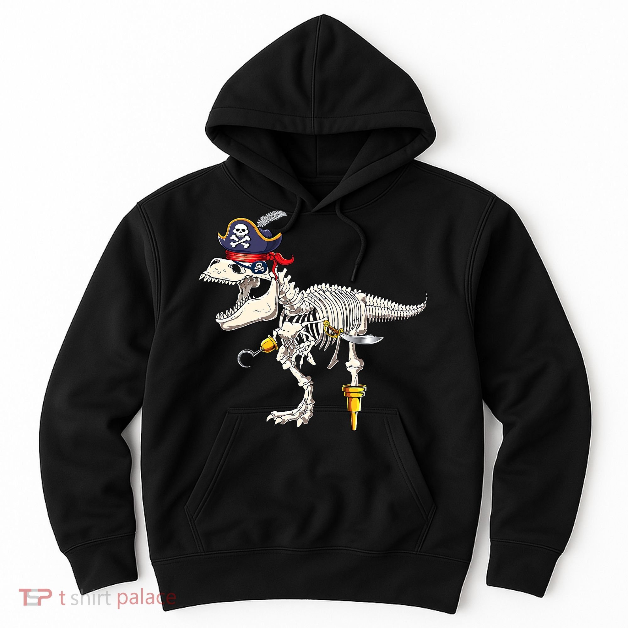 Halloween Skeleton TRex Dinosaur Pirate Trick Or Treat Hoodie
