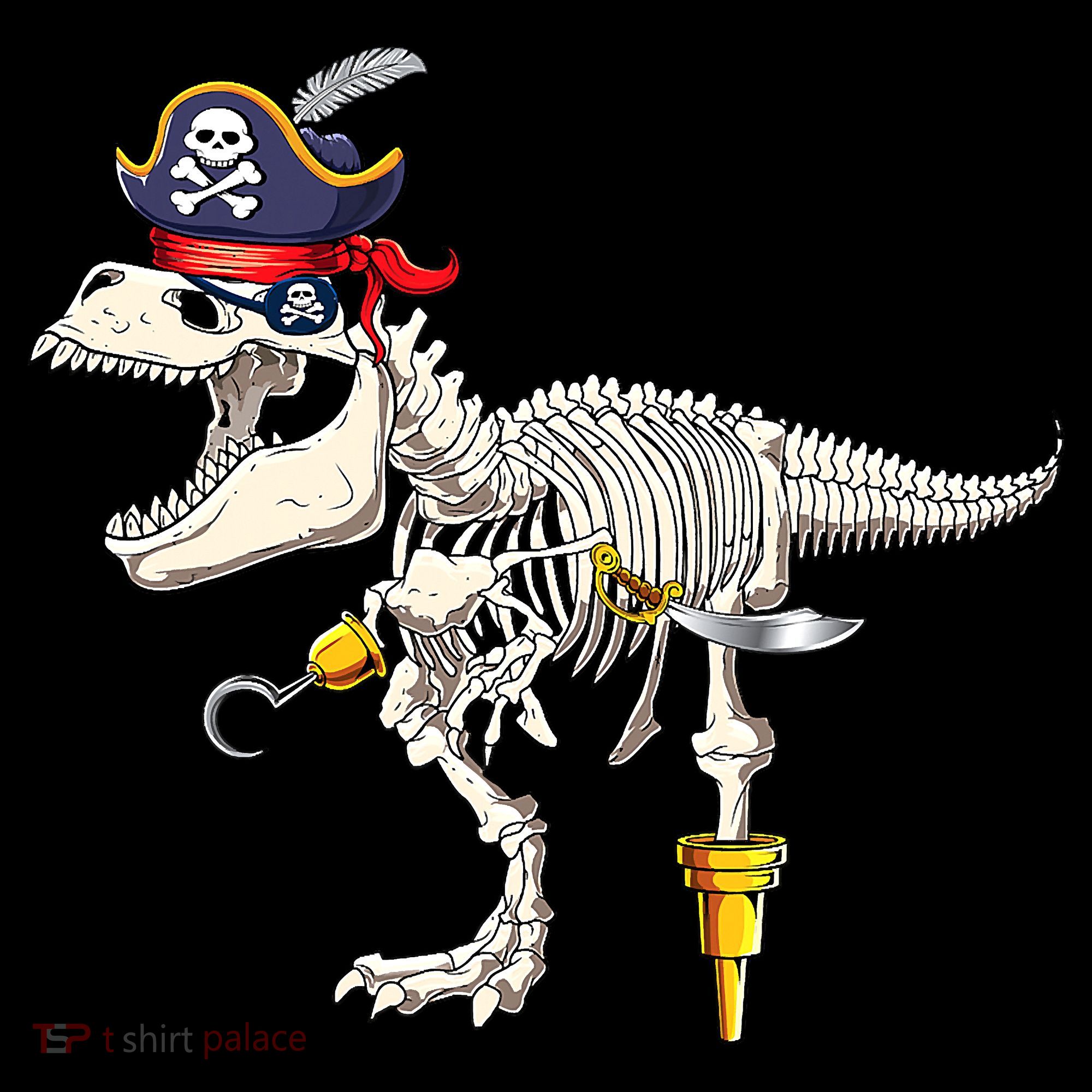 Halloween Skeleton TRex Dinosaur Pirate Trick Or Treat Sweatshirt