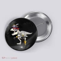 Halloween Skeleton TRex Dinosaur Pirate Trick Or Treat Button thumb 0