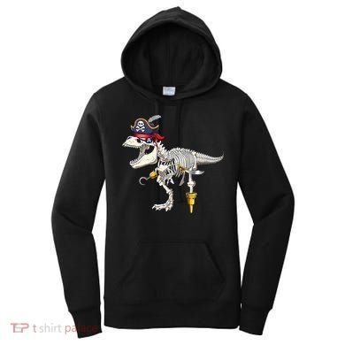Halloween Skeleton TRex Dinosaur Pirate Trick Or Treat Women's Hoodie