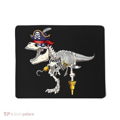 Halloween Skeleton TRex Dinosaur Pirate Trick Or Treat Mousepad