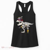 Halloween Skeleton TRex Dinosaur Pirate Trick Or Treat Women's Tank Top thumb 0
