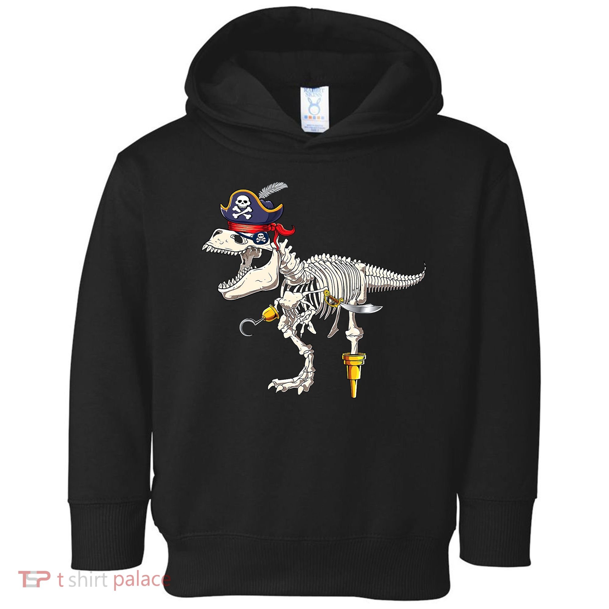 Halloween Skeleton TRex Dinosaur Pirate Trick Or Treat Toddler Hoodie