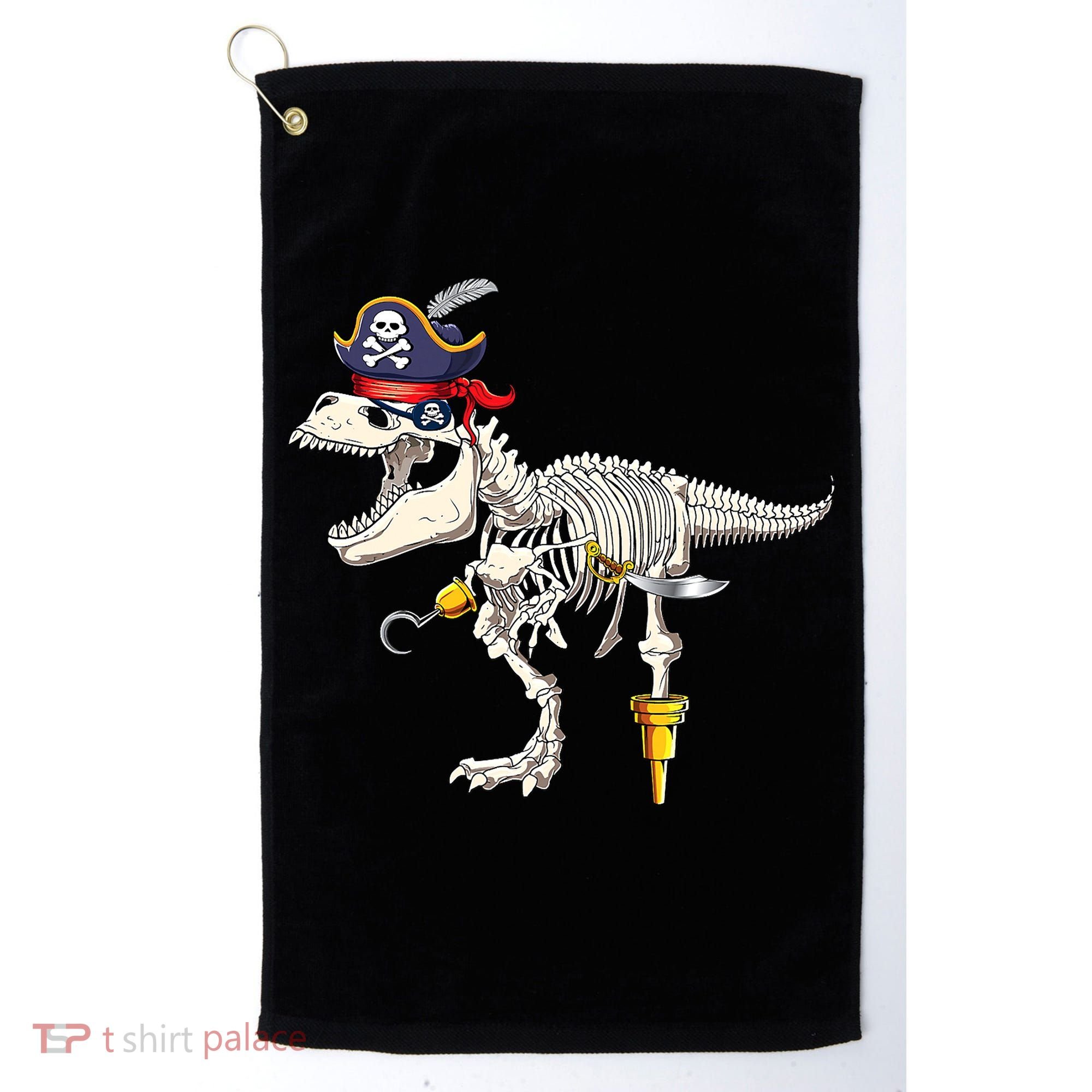 Halloween Skeleton TRex Dinosaur Pirate Trick Or Treat Golf Towel
