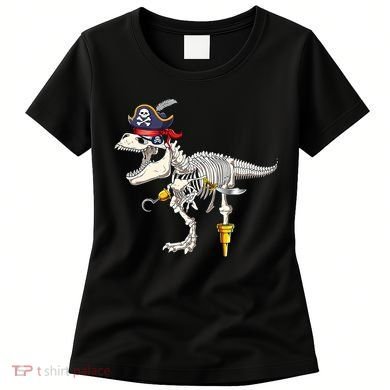Halloween Skeleton TRex Dinosaur Pirate Trick Or Treat Women's T-Shirt