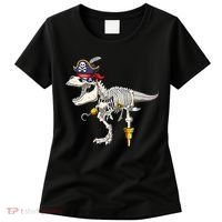 Halloween Skeleton TRex Dinosaur Pirate Trick Or Treat Women's T-Shirt thumb 0